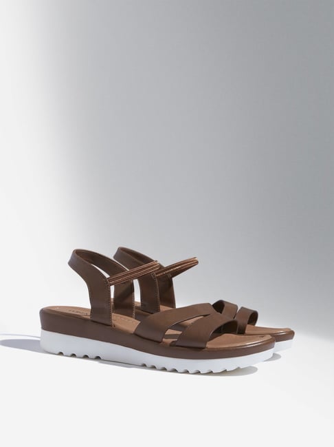 Buy Tan Brown Heeled Sandals for Women by Marc Loire Online | Ajio.com