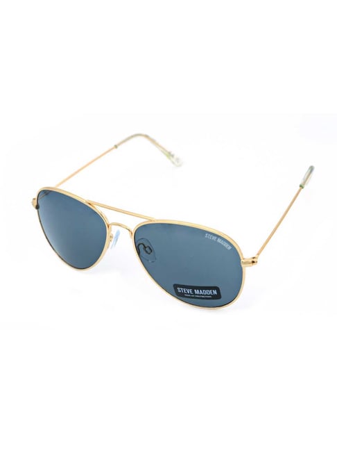 STEVE MADDEN Gold Oversize Irregular Unisex Sunglasses