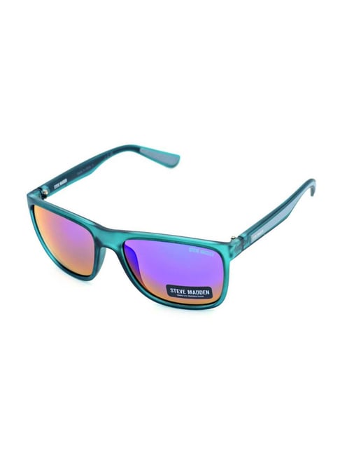 STEVE MADDEN Blue Oversize Irregular Sunglasses for Men