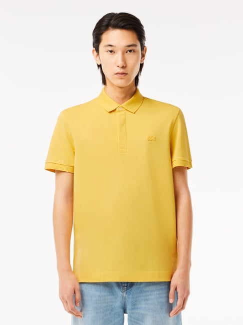 Lacoste t shirt yellow on sale