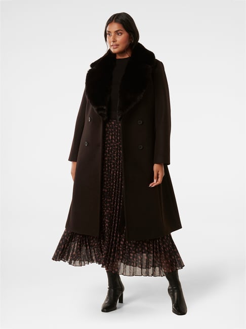 Forever New Black Regular Fit Coat-picture-12
