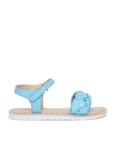 Aria Nica Kids ALICE Turquoise Blue Beige Ankle Strap Sandals
