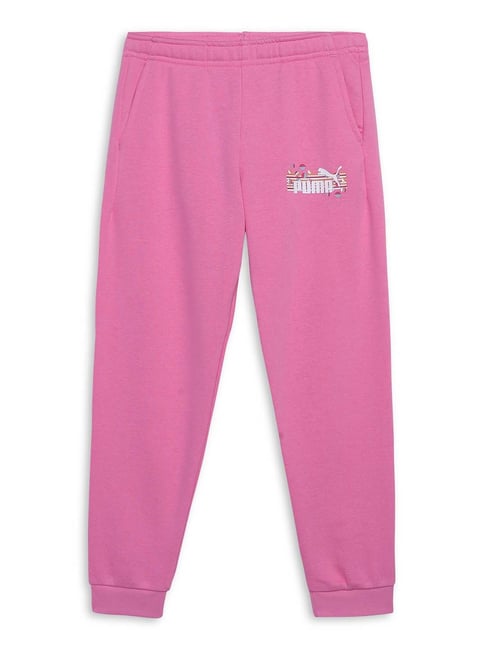 Puma Kids SUMMER CAMP Fast Pink Cotton Logo Sweatpants