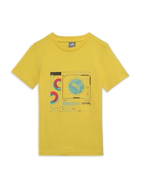 Puma one8 yellow outlet t shirt