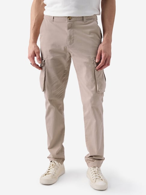 Buy Flat-Front Relaxed Fit Cargo Trousers Online at Best Prices in India -  JioMart.