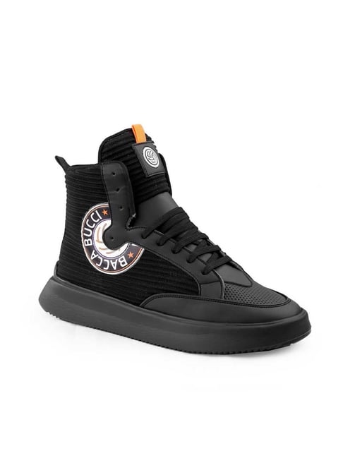 Bacca Bucci Men's STREETHULK Black Ankle High Sneakers