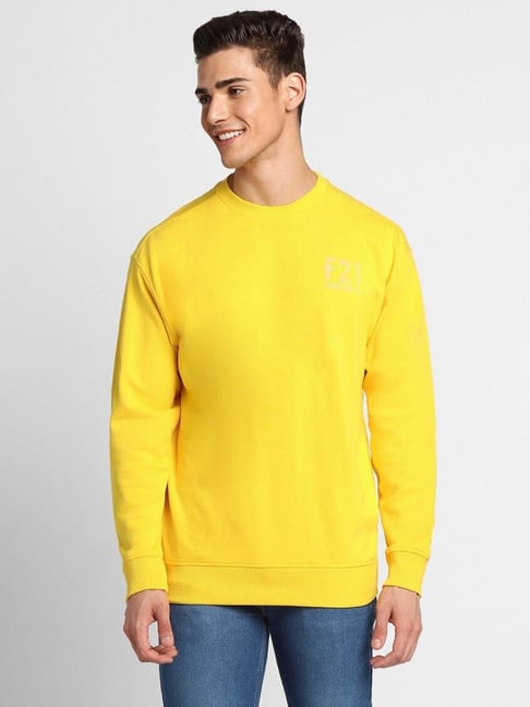 Forever 21 yellow sweatshirt on sale