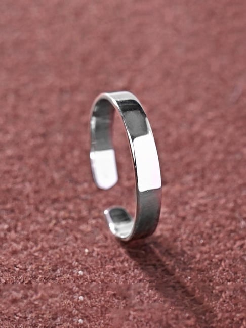 Clara Pure Sterling Silver Slim Adjustable Thumb Band Finger Ring for  Women Girls