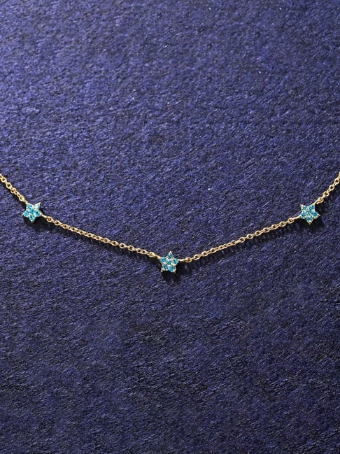 Buy Clara Sterling Silver Blue Topaz Star Minimal Necklace