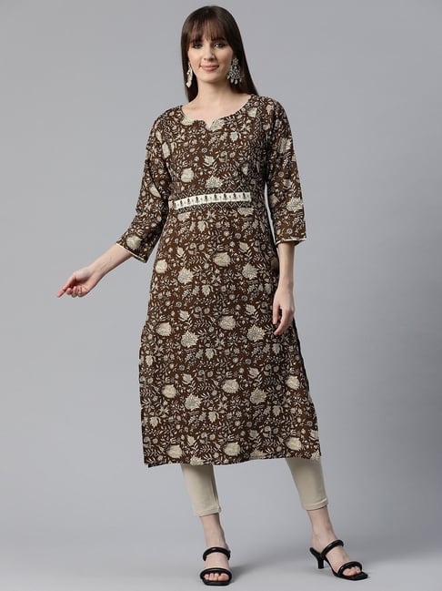 Buy W Black & Beige Printed Kurti Leggings Set With Dupatta for Women  Online @ Tata CLiQ