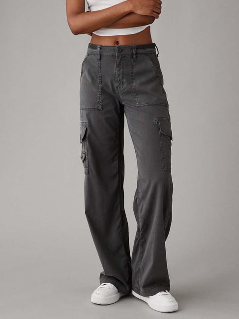 American Eagle Outfitters Grey Mid Rise Cargo Pants