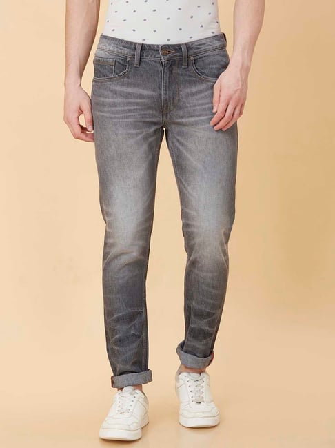 Buy Being Human Grey Slim Fit Heavily Washed Jeans for Men's