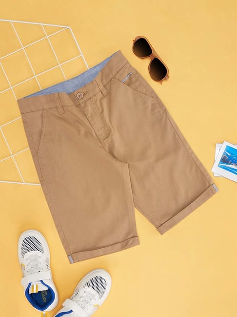 Pantaloons Junior Kids Khaki Regular Fit Shorts-picture-39