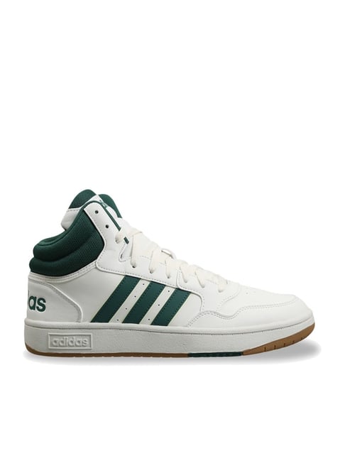 Adidas Men's Hoops 3.0 Mid White Basketball Shoes