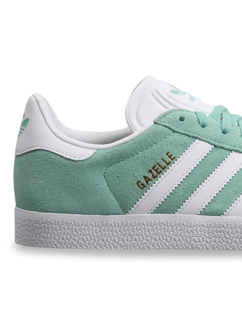 adidas gazelle silver green womens Adidas Gazelle Indoor Clear Mint Black Gum  Lovesick Kicks