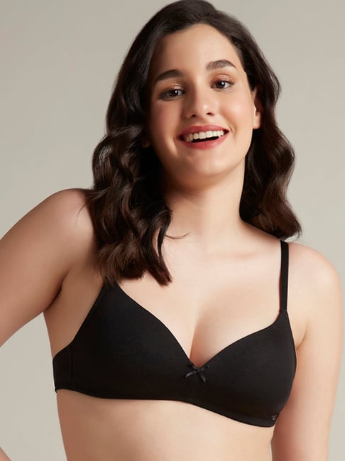 Every De by Amante Black Full Coverage Non-Wired T-Shirt Bra