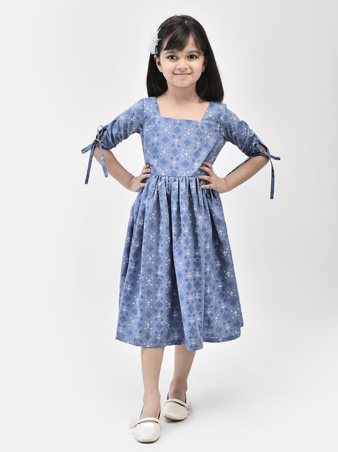Eavan Kids Blue Printed Dress-picture-35
