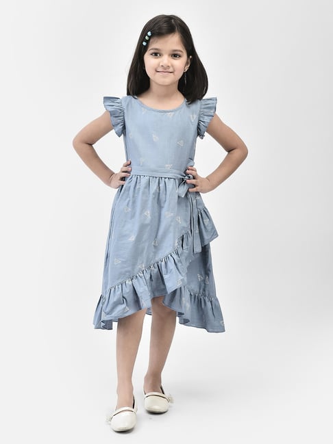 Eavan Kids Blue Printed Dress-picture-36