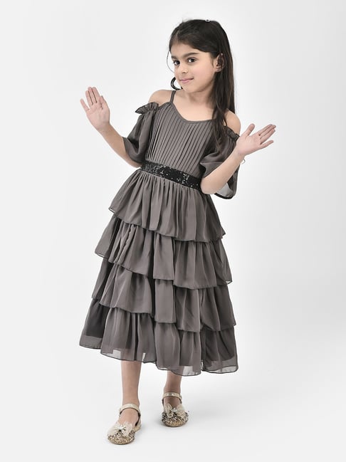 Eavan Kids Grey Embellished Gown-picture-30