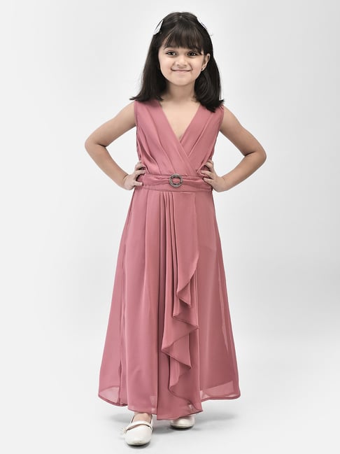Eavan Kids Pink Solid Gown-picture-21