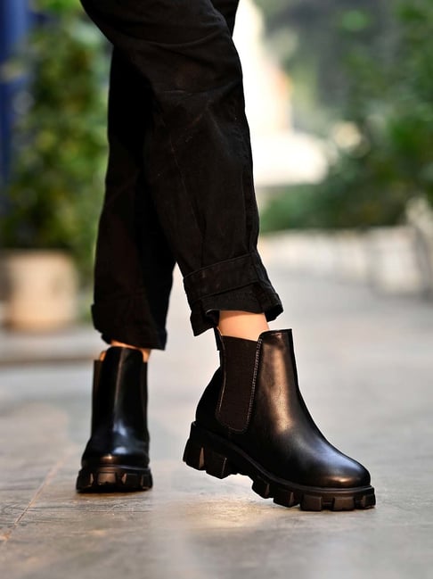 Shoetopia Kids Black Chelsea Boots