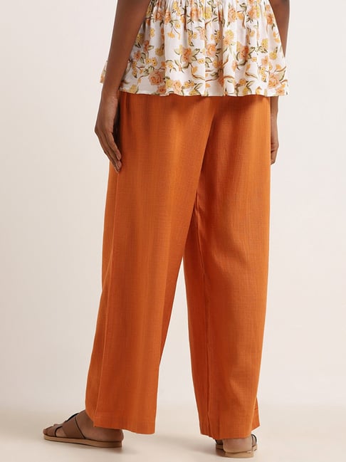 Buy Track Pant Flared Tangy Orange Women Online