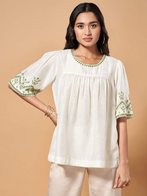 Marigold Embroidered Shirt