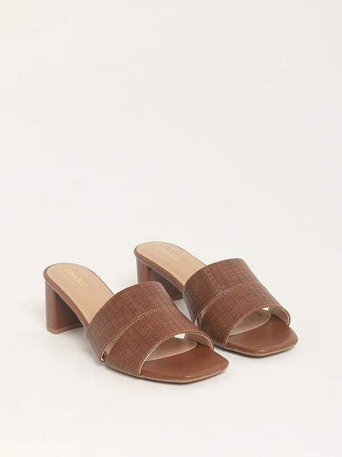 Tan Vintage Shoes T-Strap Peep Toe Platform Heels for Women|FSJshoes