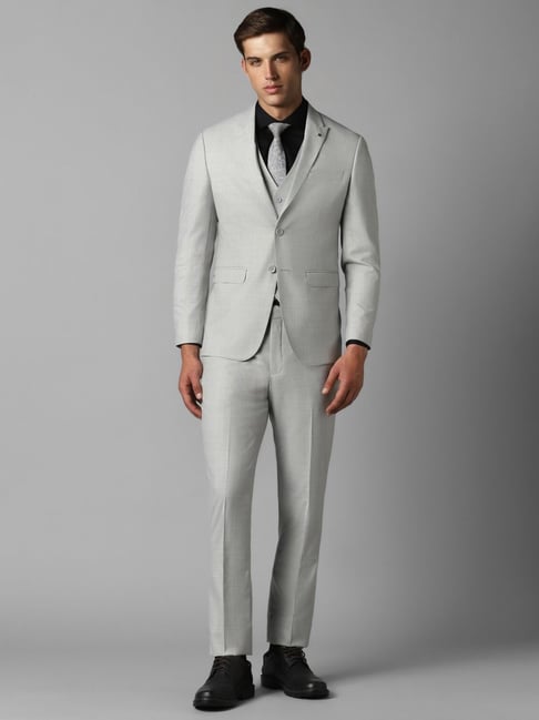 Mens Grey Tailored Fit Suits, Textured Grey Suits