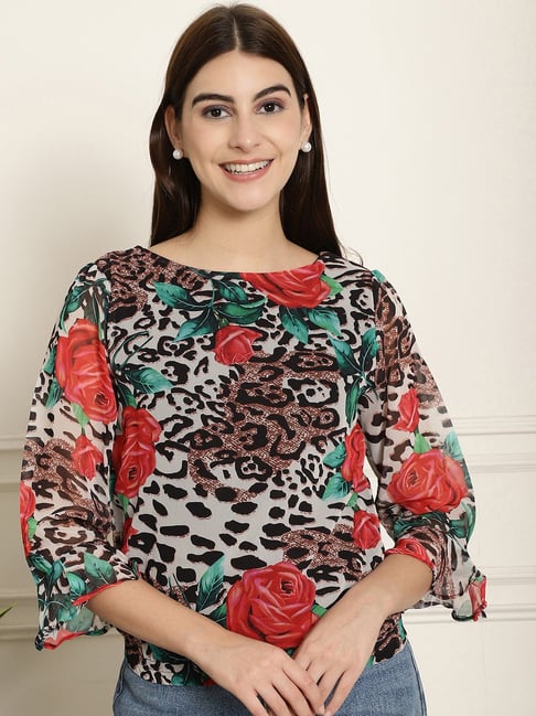 NEUDIS Multicolor Floral Print Top-picture-16
