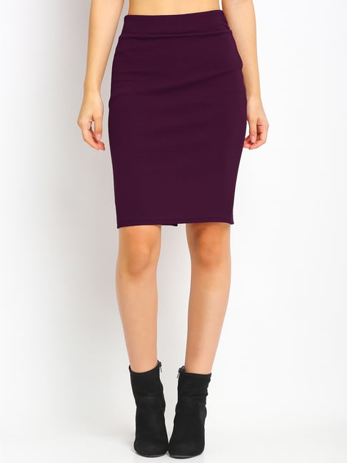 NEUDIS Wine Above Knee Skirt-picture-35