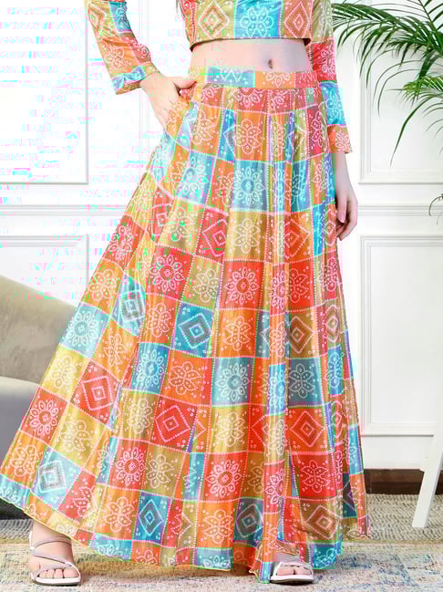 NEUDIS Multicolor Printed Maxi Skirt-picture-12