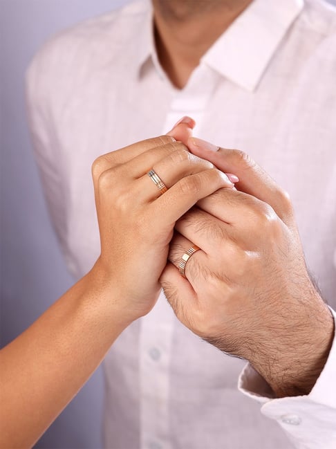 Platinum Couple Rings Gold Tanishq Buy Mia By Tanishq Commitment