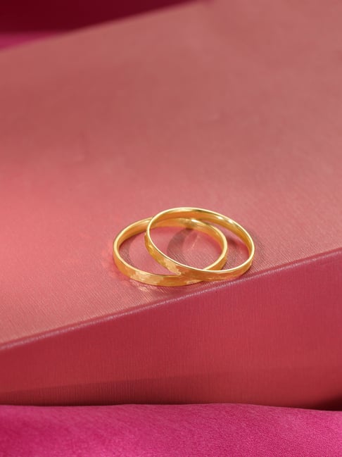 Mia by Tanishq Timeless Unity Band 18k Gold Couple Ring (Single Quantity)