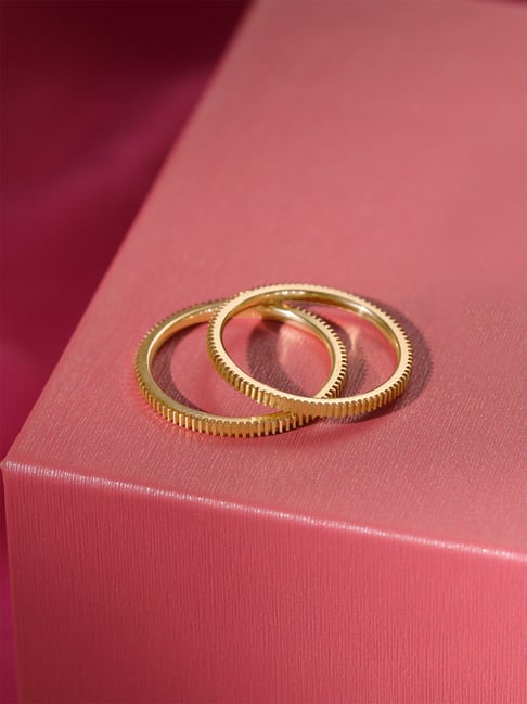 Rose Gold Gold Love Bands For Couple Tanishq Buy Mia By Tanishq