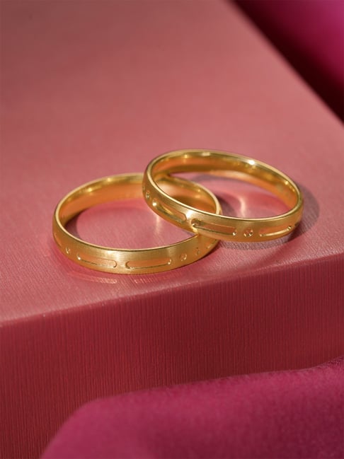 Mia by Tanishq You I Band 18k Gold Couple Ring (Single Quantity)