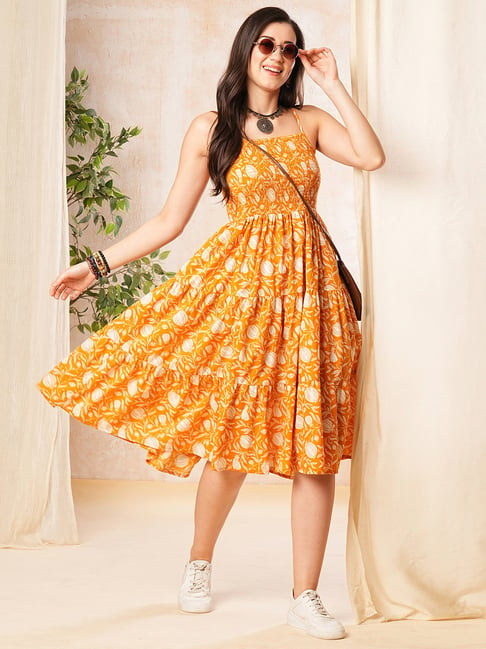Buy Stylish Beige Floral Dresses Collection At Best Prices Online