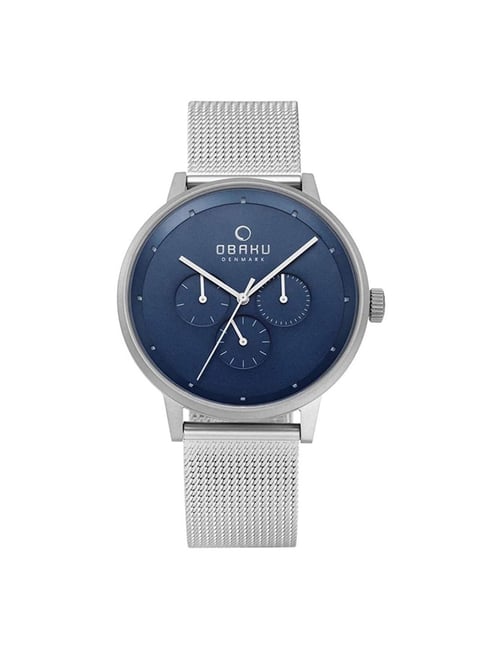 OBAKU V208GMCLMC Venlig Cyan Multifunction Watch for Men-picture-22