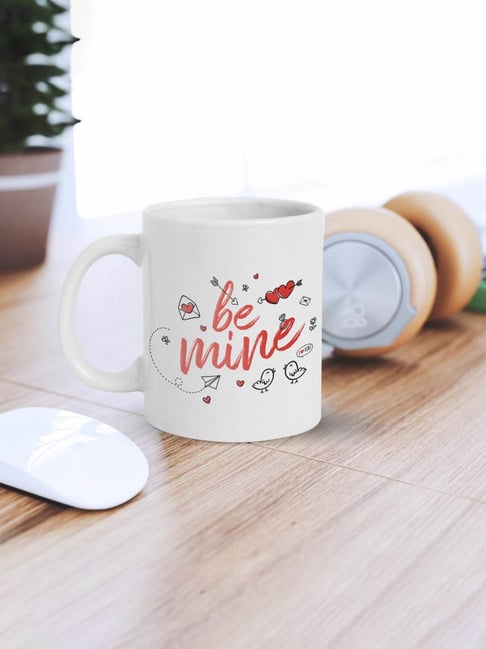 eCraftIndia Multicolor Ceramic Be Mine Cushion & Mug With Love Coupons Gift Set-picture-20