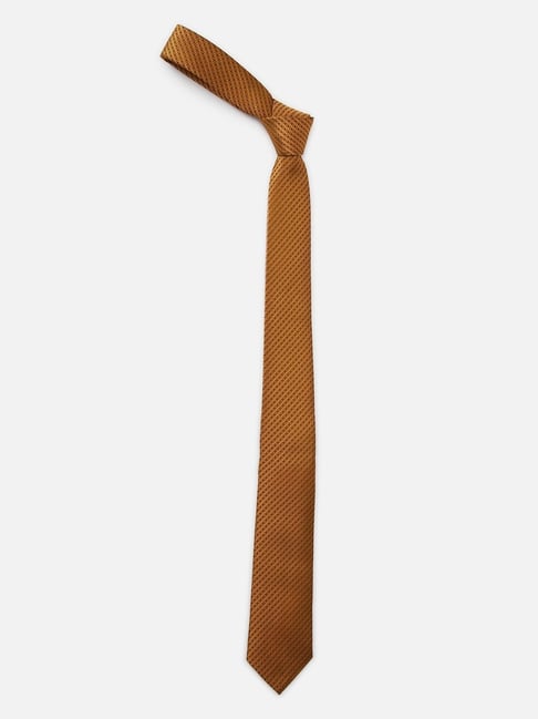 Van Heusen Yellow Embroidered Tie-picture-36