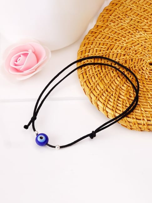 GIVA 92.5 Sterling Silver Evil Eye Anklet