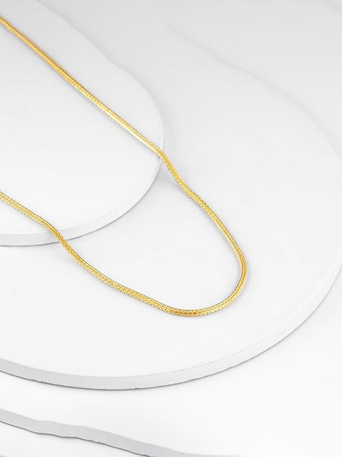 GIVA 92.5 Sterling Silver Gold Close Wave Chain for Men-picture-13