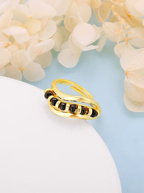 Buy GIVA 925 Silver Golden Assurance Of Love Mangalsutra Ring