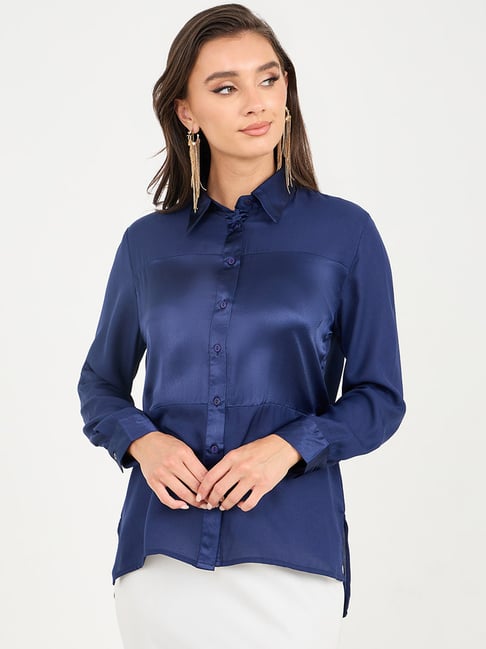 Styli Navy Regular Fit Shirt-image-41