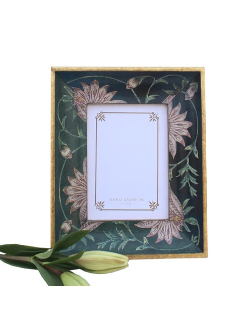 Karo Aafiya Printed Dark Green Wood Photo Frame