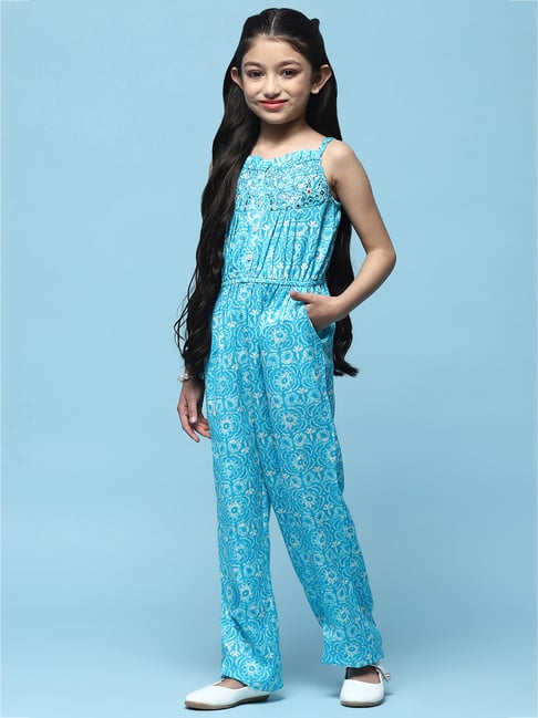 Aqua blue jumpsuit fashion