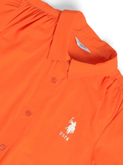 Buy U.S. Polo Assn. Orange Relaxed Fit Shirt Dress for Women Online @ Tata  CLiQ