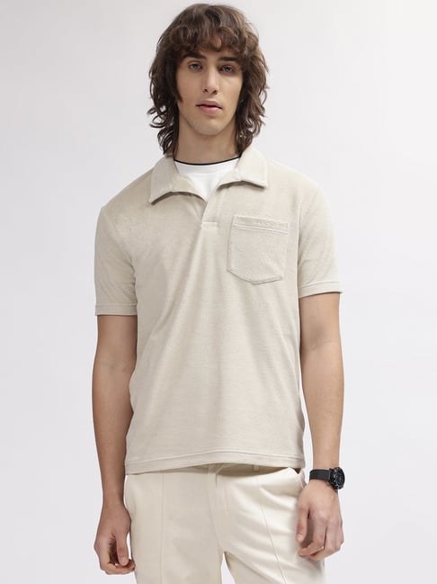 GANT Solid Polo Neck Regular Fit T-Shirt-picture-25