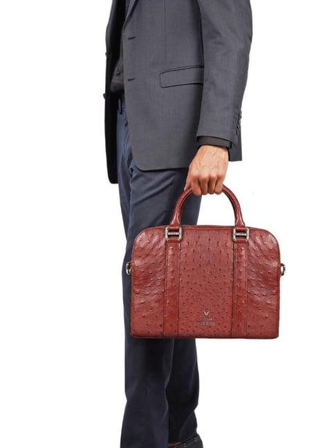 Hidesign Atelier Bartoli 03 Brown Leather Solid Laptop Messenger Bag