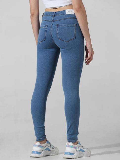 Only Light Blue Skinny Fit High Rise Jeans
